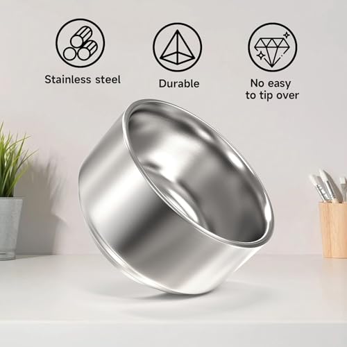 Paper Clip Holder, Paperclip Holders for Desk, Paper Clip Dispenser Organizer for Holding Small Parts Office Accessories, Binder Clip Holder Bowls, Paper Clips And Binder Clips Holder (Silver)