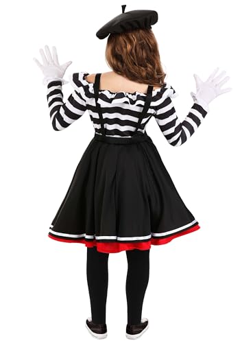 Disfraz completo de mimo curioso para niñas miniatura 2