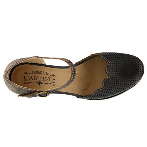 L'Artiste Parchelle Women's Hand Painted Leather D'Orsay Shoes with Strap3