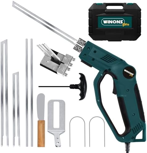 WINONS 300W Hot Knife Foam Cutter Tool with Groover, Air Cooled Styrofoam Cutter WFC0012 with Numbered Temperature Controller 710°C Max Temp, Hot Wire Cutting Tool for all Kinds of Projects(Kit of 11)