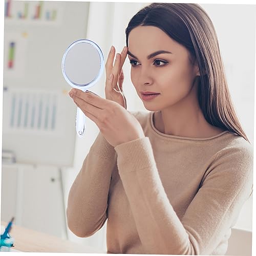 Espejos de maquillaje de mano con luz 3 piezas miniatura 2