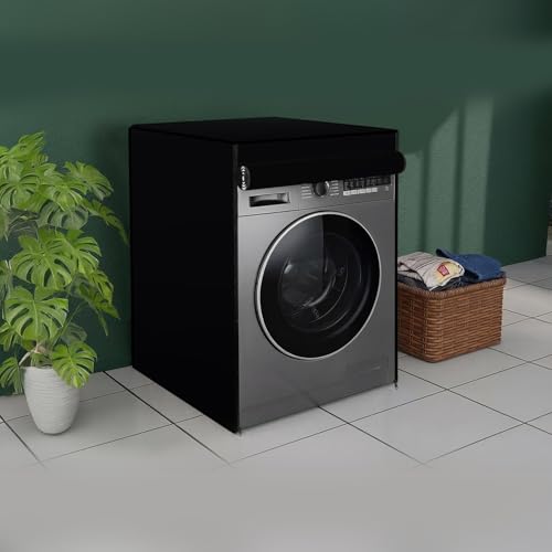 Image of The Furnishing Tree Washing Machine Cover Black Compatible for Bosch 7 Kg Fully-Automatic Front Loading WAJ2006EIN - D x W x H : ( 61x61x86.4 CM )