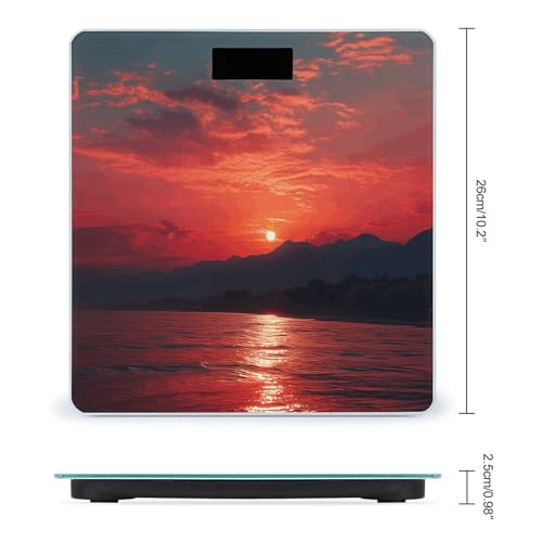 Báscula Digital de Baño Fiery Red Sunset 26x26 cm miniatura 2