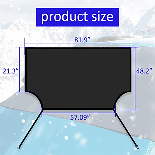 Image of ASUBHA Windshield Cover for Ice and Snow, Windshield Snow Cover, Waterproof, Windproof Winter Frost and Ice Removal Sunshade with Side Mirror Covers, Universal Car Accessories Fits for Most Car
