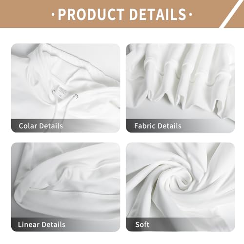 2 Pack Polyester Adult Hoodies for Sublimation White Blank Hooded Sweatshirt3