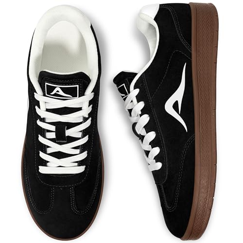 Diarilip Women's 2026 Fashion Sneakers - Classic Retro Comfortable Tennis Skate Shoes - Lightweight Lace up Casual Trainers Black