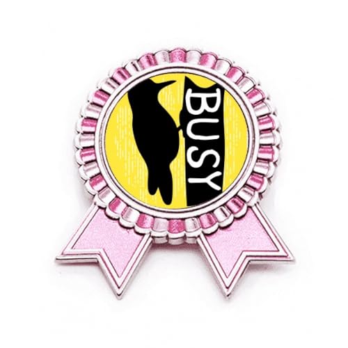 Broche pic noir et animal rose en métal taille M pour accessoiriser vos vêtements