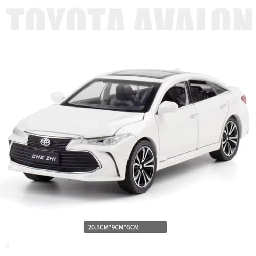 Image of VARIYA ENTERPRISE Exclusive Alloy Metal Pull Back Die-Cast Car Diecast Metal Pullback Toy Car with Openable 6 Doors,Light Music Boys Gifts Toys (1:24 Avalon - White Color)