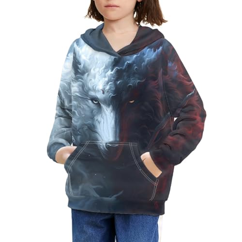 Image of GLUDEAR Teen Boys Girls Novelty Animal Galaxy Hoodies Sweatshirts Pullover