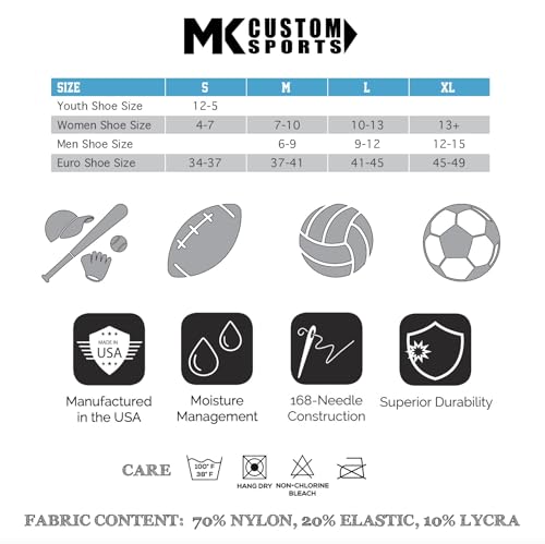 Competitor OTC Baseball, Football Socks (B) Dark Green, White, Orange2