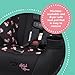 Disney Baby Ellaris 3-in-1 Convertible Car Seat, Slim Fit Design, Rear & Forward-Facing, 5-Position Headrest, 3-Across Fit, Travel-Friendly with Machine-Washable Seat Pad, Minnie Charm