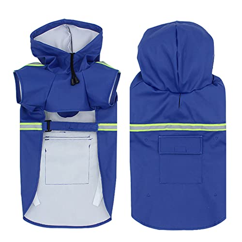 Imperméable pour chien réflechissant grand format avec capuche aérée
