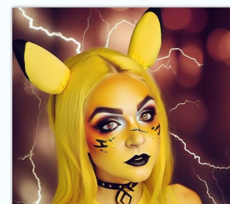 Miniatura 4 de Go Ho Pintura facial amarilla pastel (0.85 onzas), pintura corporal a base de agua, lavable para adultos y niños, varita de maquillaje crema de