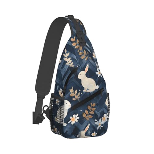 Bolso Bandolera Unisex con Estampado de Conejo miniatura 2