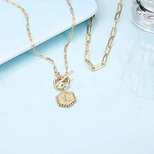 Plated Alphabetical Layered Necklace - Jewelry