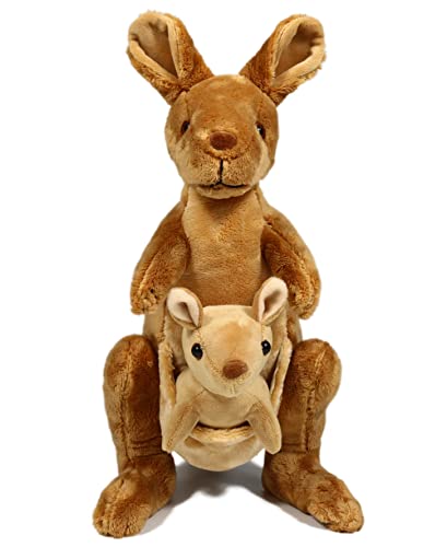 ICE KING BEAR Kangaroo Soft Toy with Removable Joey Stuffed Animal Plush,12 Inches, Large - Image 4
