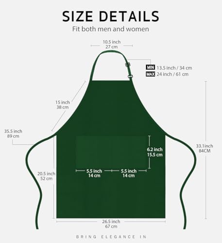 Image of Syntus 12 Pack Bib Apron, Unisex Aprons Adjustable Waterdrop Resistant with 2 Pockets Cooking Kitchen Apron for Chef, BBQ Drawing Apron Bulk, Multi-Color