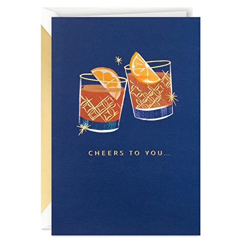 Hallmark Cartão de Dia dos Pais ou Cartão de Aniversário para Homens (Whisky, Cheers to You)
