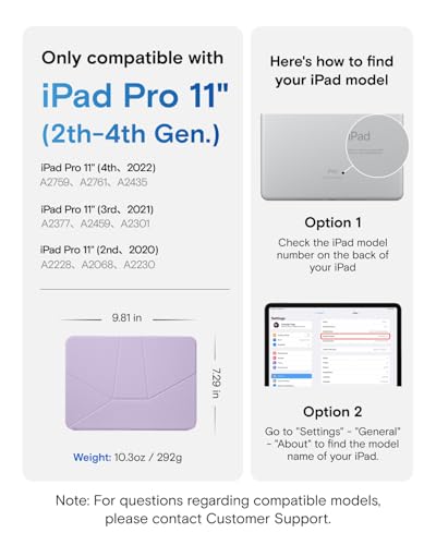 Image of MOFT Dynamic Folio Case for iPad Pro 11 inch (4th 2022 | 3rd 2021 | 2nd 2020), Slim Magnetic Stand Case with 20+ Viewing Angles,Peony