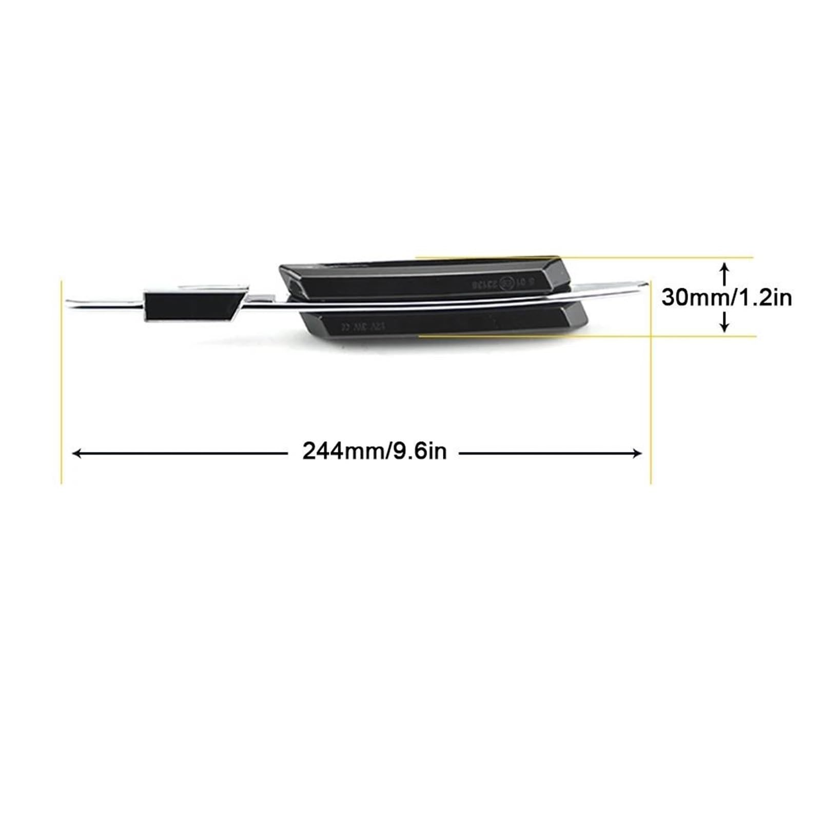 Indicador Espejo Para E90 Para E46 Para E60 Para E91 Para E82 Para E93 Para E83 Para X3 Para X1 Luz Indicadora De Señal Giro Dinámica LED(Smoked lens)