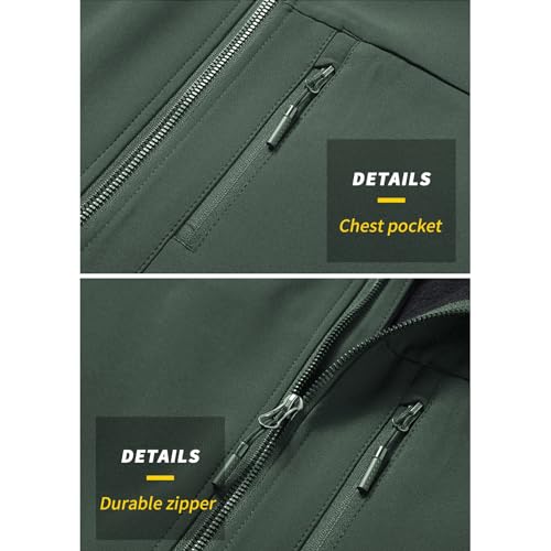 Image of PEGENO Men's Lightweight Softshell Golf Vests Fleece Lined Outdoor Windproof Sleeveless Jacket for Running Hiking Sports