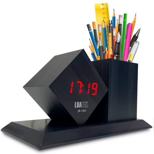 Relogio De Mesa Digital Despertador Relógio para Escritório Com Porta Canetas Lápis Relogio com Alar