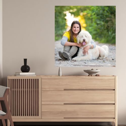 GZZFXXD Personalized Custom 40''x40'' Canvas Prints with Your Photo/your Image Large Wallart Wall Decor for Bedroom Dining room Living room Children's room(Unframed)