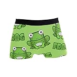 ZZKKO Comfortable Cartoon Frog Green Sports Mens Underwear for Men L Boxer Briefs Polyester Men Size L