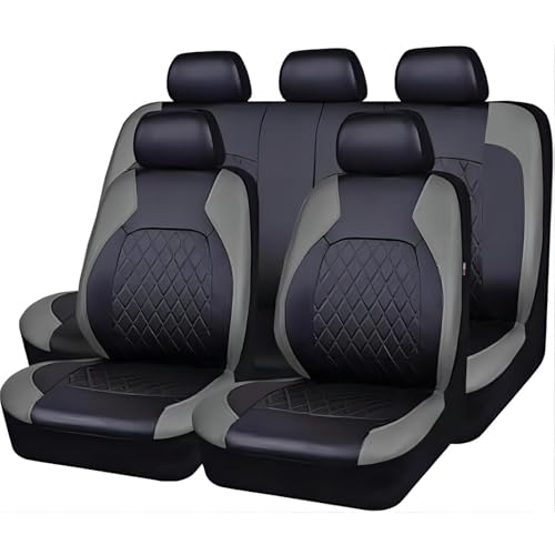 CAOZIXMB Fundas Asientos Coche para Isuzu Tutti i modelli D-MAX Mu-X Isuzu Tous, Fundas para Asientos de Coche Impermeable Cómodo y Transpirable Accesorios Coche,Grey