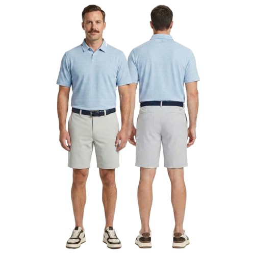 Image of Cole Haan Zero Grand Men's Shorts - Modern Flat-Front Design with 4-Way Stretch, Stain-Resistant Twill & Adaptive Waistband