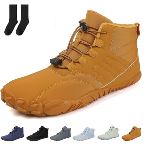 PeakFootwear Snow Boots for Women Men Winter, Non-slip & waterproof winter barefoot shoe, Wide Toe Outdoor Hiking Sneakers