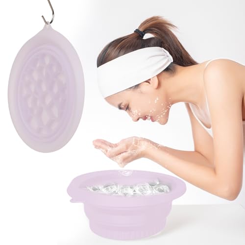 Image of Ice Bowl for Face Dipping, Ice Face Dip Bowl, Ice Tub for Face Dip, Ice Water Bowl for Face, Ice Bath Bowl for Face, Ice Bucket for Face Dip, Face Ice Bath Bowl, Foldable Face Ice Bowl, Ice Dunk Bowl