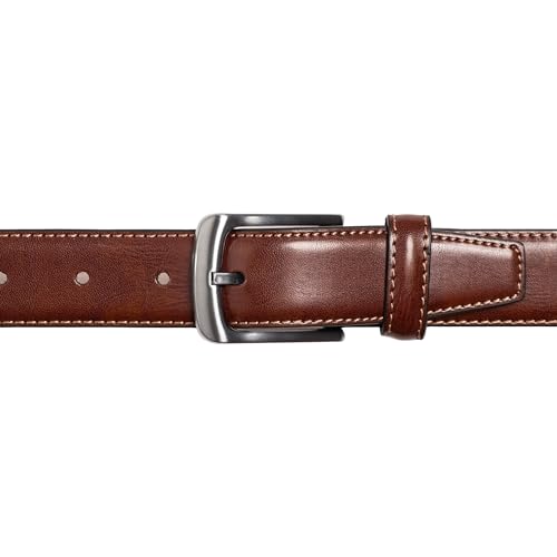 Vince Camuto Belts Men | Belt with Edge Stitch Detailing and a Nickle Finish Belt Buckle3
