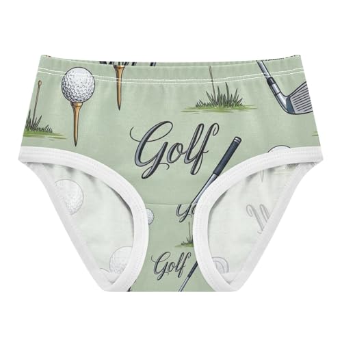 Toddler Girl Panties, Golf Clubs Girls Cotton Underwear, 2–8 Years