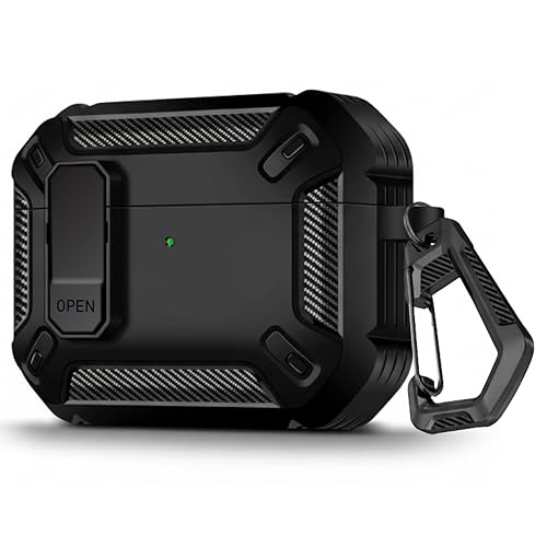 Image of Compatible for AirPods Pro 3 Case (2025), Military Grade Airpods pro 3rd Generation Case, Compatible with MagSafe, Drop Proof Lock, Easy Open, Black