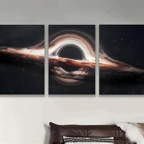 Toile Calligraphie THeirmoN Cool Black Hole 60x90cm sans cadre pour salon