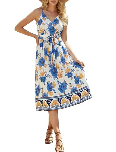 Image of PATPAT Family Matching Outfits Mommy and Me Dresses Hawaiian Tropical Vacation Beach Spaghetti Strap Dress and Shirt