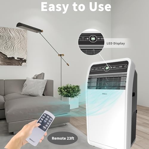Image of Shinco 10,000 BTU Portable Air Conditioner with Heater up to 400 Sq. Ft, Ac Heater Combo Window Unit, Portable AC Unit with Dehumidifier & Fan, Cools & Heats,Remote Control and Window Kit