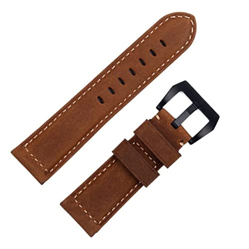 Bracelet Panerai 24 mm en cuir véritable vintage pour le quotidien