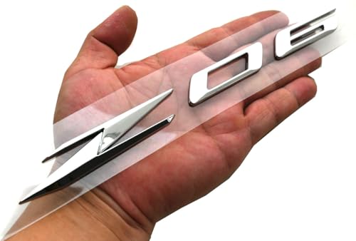 Image of 2Pcs Z06 Emblems 3D Badge Nameplate Letter Compatible with 2023-2024 C8 85623536 OEM Size (Chrome)