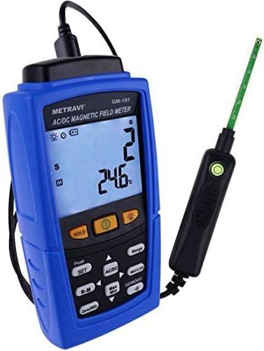 Metravi GM-197 Gauss Meter, Tesla Meter, Magnetometer for AC/DC Static cum Electromagnet, measures magnetic field 0~3000mT(milli Tesla) / 0~30000G(Gauss)