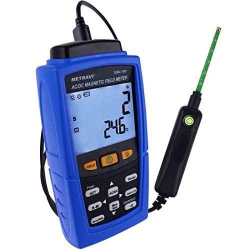 Metravi GM-197 Gauss Meter, Tesla Meter, Magnetometer for AC/DC Static cum Electromagnet, measures magnetic field 0~3000mT(milli Tesla) / 0~30000G(Gauss)