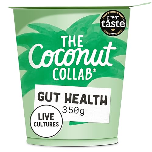 The Coconut Collab Gut Health Yoghurt Light & Creamy No Added Sugar Billions of Live Cultures Vegan Plant-Based Dairy-Free 350g