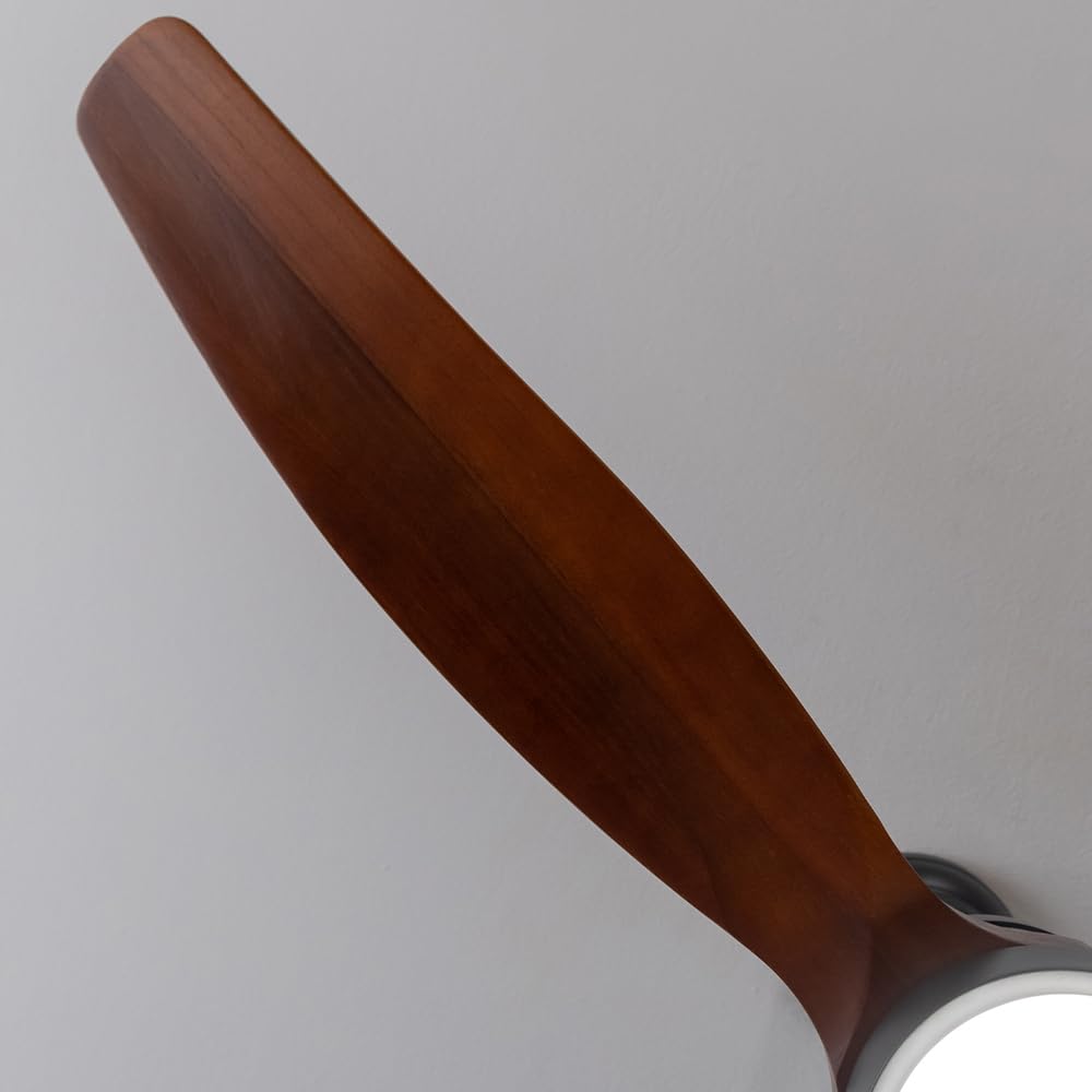Cecotec Ventilatore da Soffitto con Luce EnergySilence Aero 5275 DarkWood. 40 W, Diametro 132 cm, Lampada a LED, Telecomando, Timer Fino a 8 Ore, 6 Velocità, Estate/Inverno, Altezza Regolabile