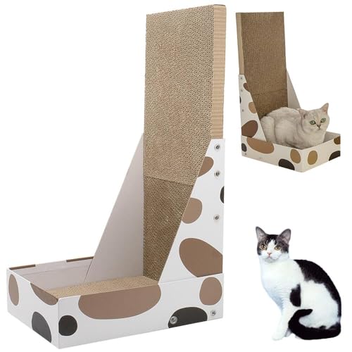Lifetips アメリカンワイヤーヘア American Wirehair 猫用爪とぎ L字型 ダンボール ハウス型 爪とぎベッド ソファ風 キャットスクラッチャー 垂直水平兼用 多頭飼い対応 おしゃれ 丈夫 インテリア馴染む 2カラー ストレス解消 運
