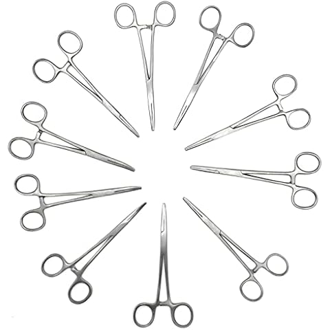 10 Assorted Kelly Locking HEMOSTAT Forceps 5.5" Ideal for All Types of Hobby and First AID KIT by G.S ONLINE STORE Cover