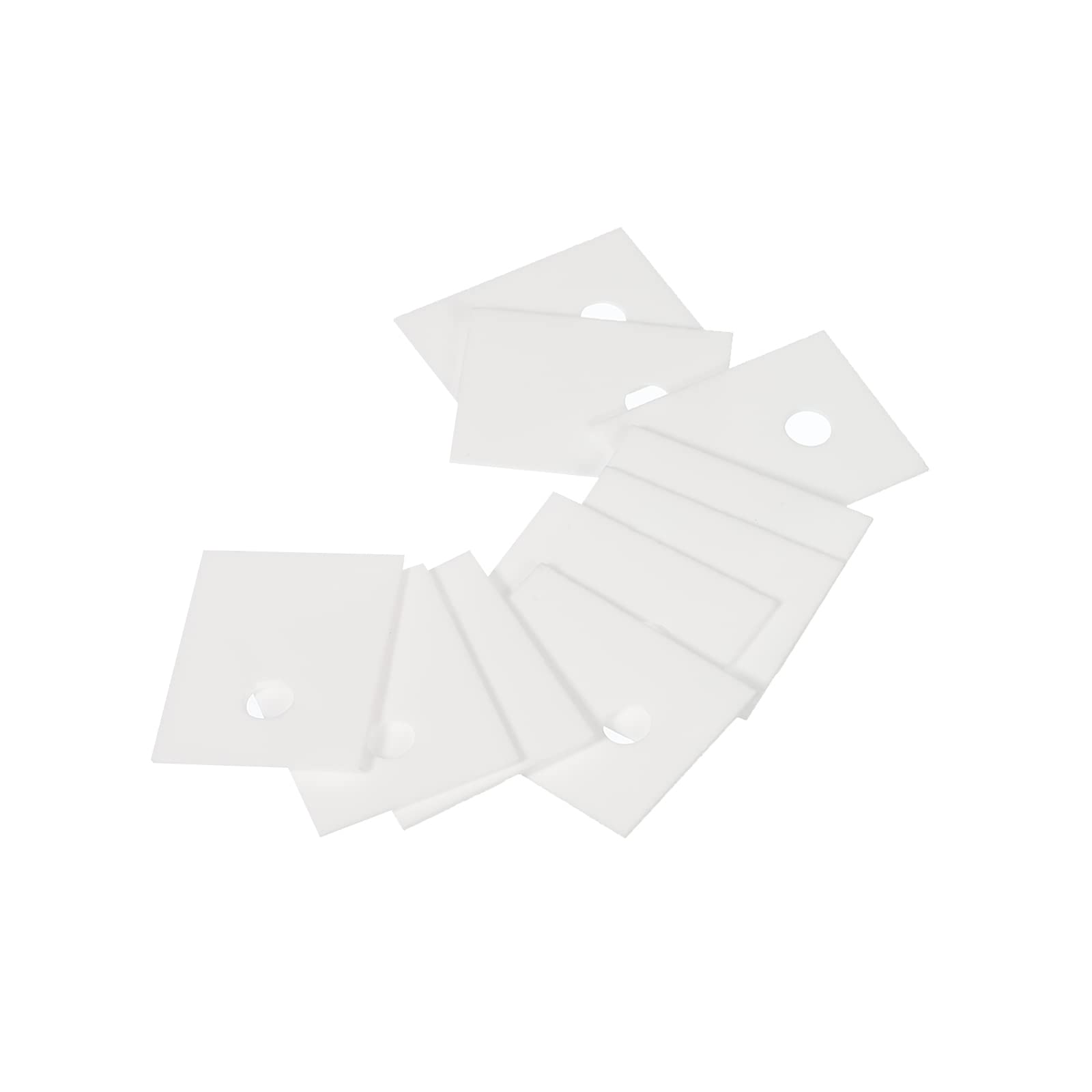 PATIKIL Allumina Ceramica Lastra Raffreddamento Imbottitura Isolante 10pz 3.8mm Foro Alta Durezza per MOS Transistor 22x17x0.65mm