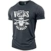 GYMTIER Sons of Odin - Vikings Valhalla - Men's Gym T-Shirt Bodybuilding Training Workout Lifting Top Clothing, Grey, 4XL #4