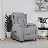 Photo Gallery teenpull poltrona massaggiante elettrica in tessuto grigio chiaro, comoda poltrona relax con funzione di vibrazione, funzione sdraiata per soggiorno, camera da letto, sedia tv con 6 punti di massaggio Photo Gallery teenpull poltrona massaggiante elettrica in tessuto grigio chiaro, comoda poltrona relax con funzione di vibrazione, funzione sdraiata per soggiorno, camera da letto, sedia tv con 6 punti di massaggio