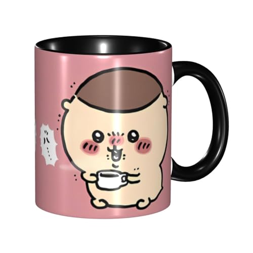 ちいかわ くりまんじゅう 陶器製コーヒーカップ 食洗機対応 ティーカップ クリエイティブウォーターカップ マグカップ Black